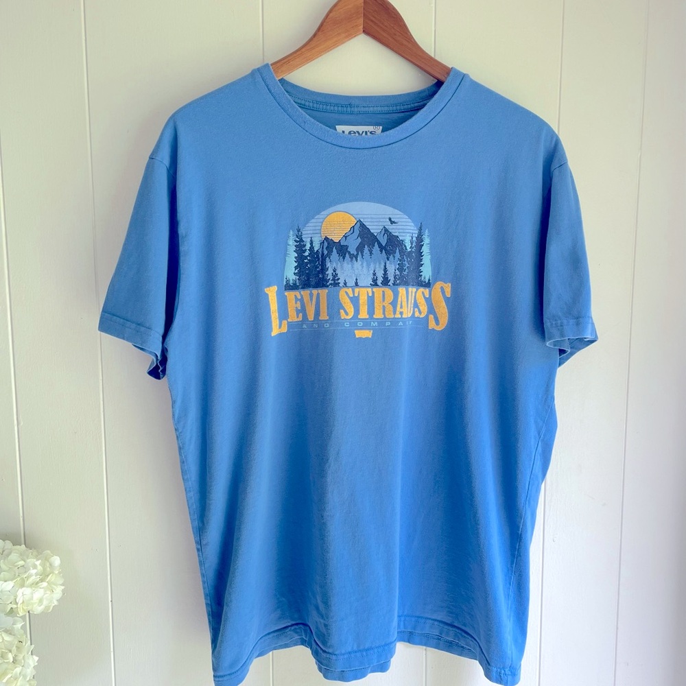 Blue Mountain Scene Levi Strauss Tshirt
